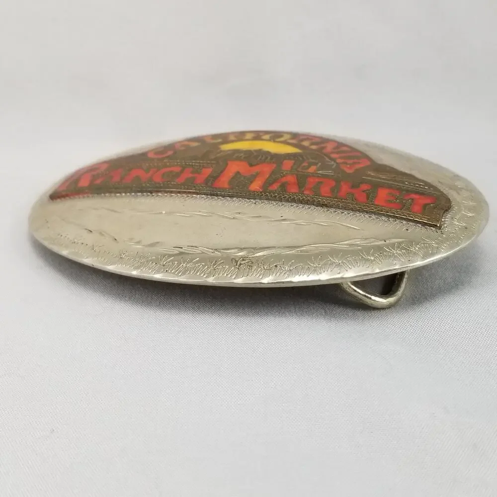 Vintage Belt Buckle Handmade California Ranch Market Western‎ Filigree